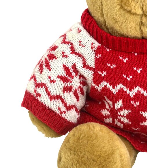 Paddington Bear Happy Holidays 1998 Vtg Plush Toy Sears Red Snowflake Sweater - Picture 8 of 14